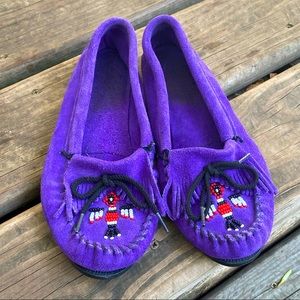 Indigo Minnetonka Moccasins -Thunderbird II.  W 9